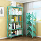 Steel Bookcase, 14.5" W, Geometric 3/4/5-Shelf Stackable Bookshelf Shelves