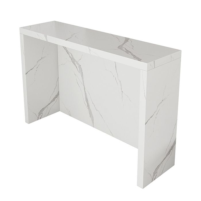 Tavolo da vino rettangolo industriale in pietra doppia piedistallo bar altezza tavolo da cocktail