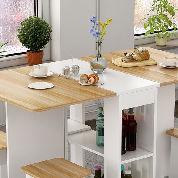 Mid-Century Modern Dining Table Rectangle Drop-Leaf Dining Table for Home Use Clearhalo ' dining_table' 'Dining Tables & Seating' 'Dining Tables' 'furn' 'furn_dining_table' 'Furniture' 'furniture_dining_table' 'Kitchen & Dining Furniture' 'kitchen&dining_furn' 'kitchen' 'kitchen_dining_table' 1200x1200_91979163-deae-423b-b82f-85e5890a6a17
