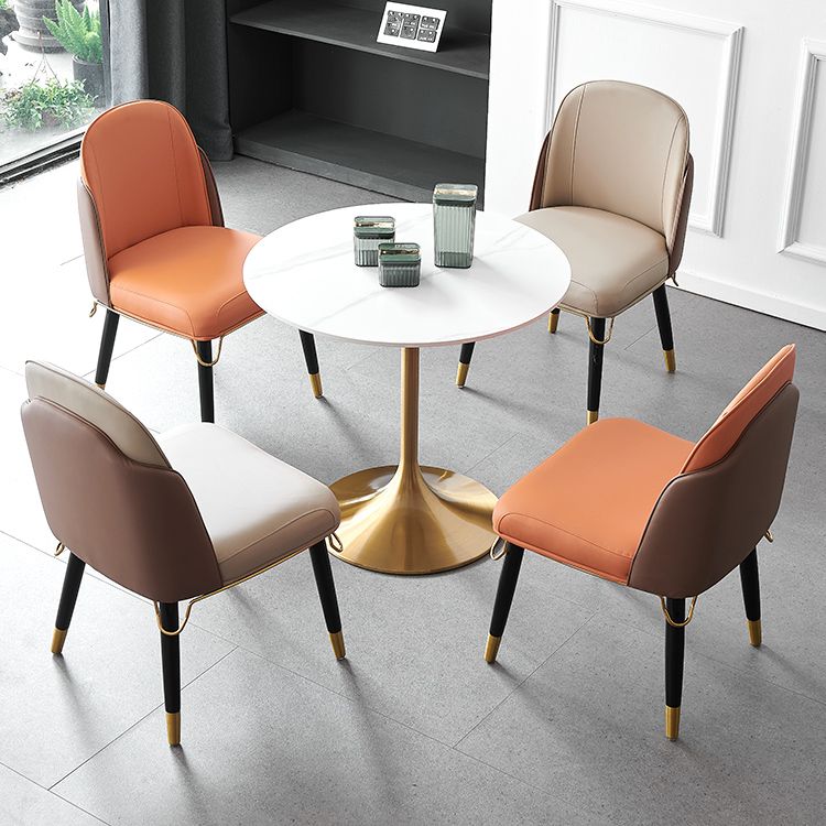 Scandinavian Style Leather Dining Chairs Armless Solid Back Chair for Kitchen Clearhalo ' kitchen&dining_furn' 'Dining Chairs' 'Dining Tables & Seating' 'dining_chair' 'furn' 'furn_dining_chair' 'Furniture' 'furniture_dining_chair' 'Kitchen & Dining Furniture' 'kitchen' 1200x1200_9198006f-7e24-47dd-9475-22716502732f