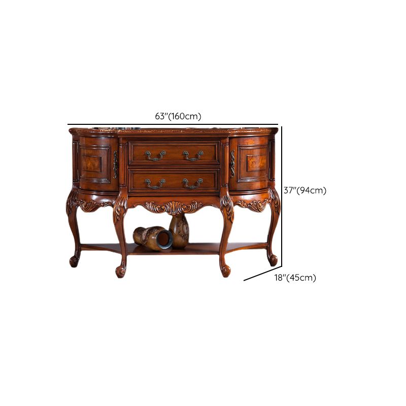 Forma di forma libera tabella della console contemporanea tavolo da divano console marrone