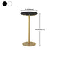 Glam Style Gold Iron Bar Table Marble Top Bistro Table - 21.6"W x 41.3"H Clearhalo 'Bar Furniture' 'Bar Tables' 'bar_tables' 'Furniture' 'furniture_bar_tables' 'Kitchen & Dining Furniture' 'kitchen&dining_furn' 'kitchen' 1200x1200_919880a6-7bd4-4d5e-a45b-cd2b55ffc092