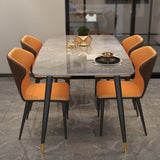 Industrial Grey Table for Restaurant Rectangle Dining Table with Metal 4 Legs Clearhalo 'Dining Tables & Seating' 'Dining Tables' 'dining_table' 'furn' 'furn_dining_table' 'Furniture' 'furniture_dining_table' 'Kitchen & Dining Furniture' 'kitchen' 'kitchen_dining_table' 1200x1200_9199ae64-fe70-414f-981a-4db11ea55427