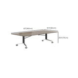 Desk da ufficio in stile moderno a forma rettangolare con 2 gambe per ufficio