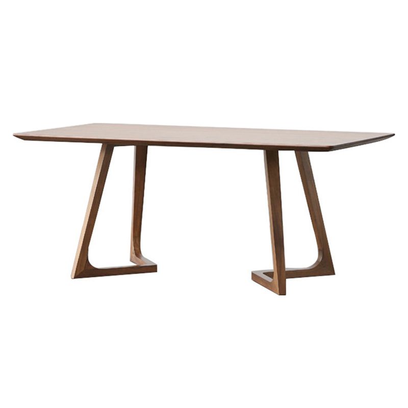 Contemporary Style Solid Wood Rectangle Dining Table Sled Base Table for Home Clearhalo ' dining_table' 'Dining Tables & Seating' 'Dining Tables' 'furn' 'furn_dining_table' 'Furniture' 'furniture_dining_table' 'Kitchen & Dining Furniture' 'kitchen&dining_furn' 'kitchen' 'kitchen_dining_table' 1200x1200_919cf4eb-d033-4555-8a97-91bc5e4b1444