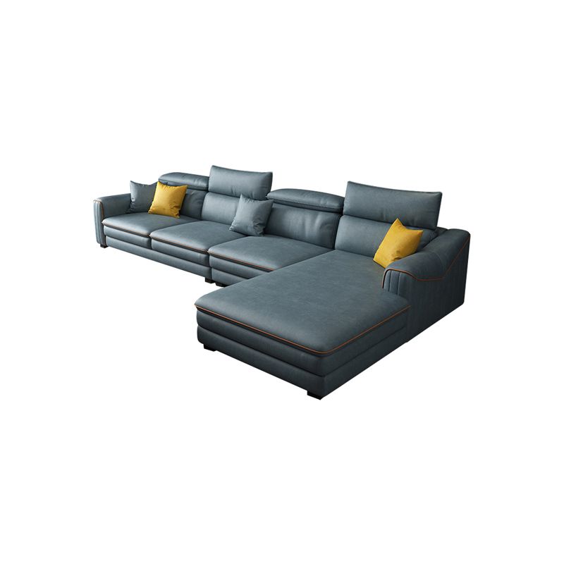 35.43"H Modern Cushion Back Sectional Faux Leather Square Arm Sofa and Chaise Clearhalo 'furn' 'furn_sectionals' 'Furniture' 'furniture_sectionals' 'Living Room Furniture' 'Sectionals' 1200x1200_919df4f1-e06e-4c1a-87dc-b886fae256b4