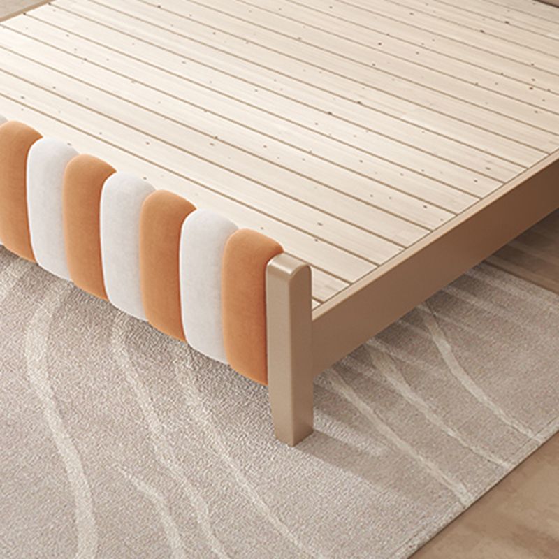 Letto standard imbottito contemporaneo, letto di testiera rettangolare del pannello