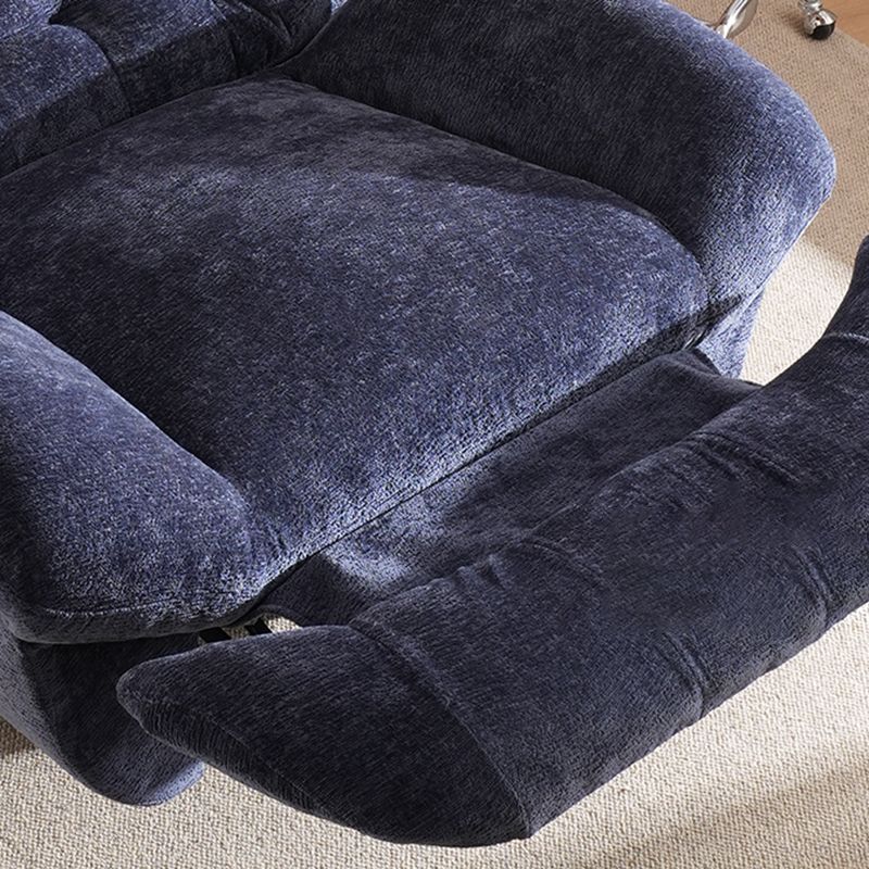 Solid Color Swivel Rocker Standard Recliner Metal Frame Recliner Chair with Side Pocket Clearhalo 'Chairs & Seating' 'furn' 'furn_recliners' 'Furniture' 'Living Room Furniture' 'Recliners' 1200x1200_91a1662a-bb9f-4a01-8f39-67f1cd9825d0