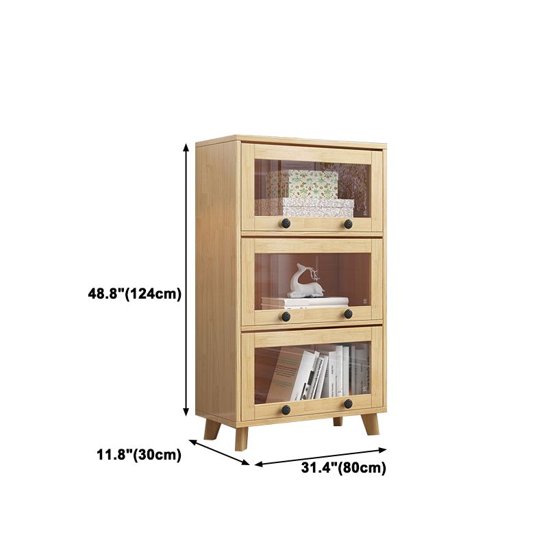 11.8" W Closed Storage Bookcase Modern Wooden Bookshelf with Glass Doors Clearhalo 'Bookcases' 'furn' 'furn_bookcases' 'Furniture' 'Office Furniture' 1200x1200_91a1fef8-e529-455f-a074-7add67fa2605