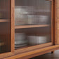 Porte di vetro contemporanea pranzo Hutch Pine Hutch a buffet