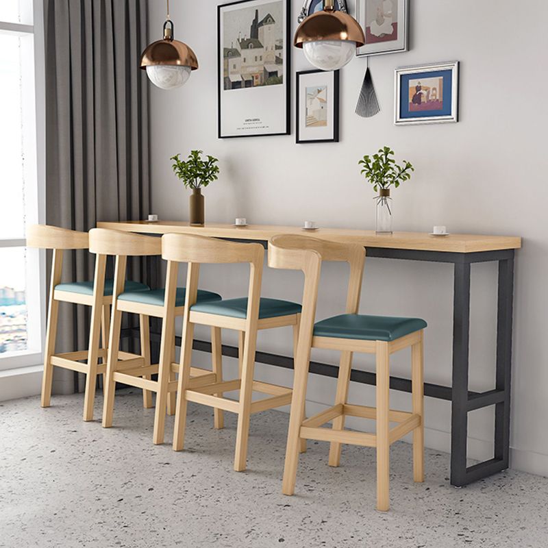 Table de pub rectangulaire moderne 1/2/5/9 pièces, ensemble de comptoir en bois pour salle à manger