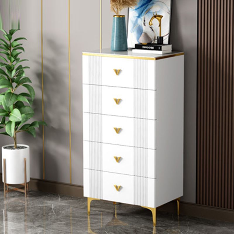 Glam Chest Bedroom Stone 15.7" Wide Chest in White with Drawers Clearhalo 'Bedroom Furniture' 'Dressers & Chests' 'dressers_chests' 'furn' 'furn_dressers_chests' 'Furniture' 1200x1200_91a34349-06ec-4dfd-beec-3cb0056e871f