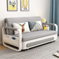 Light-grey Linen Armless Sofa 35.43" Wide  Contemporary Convertible Sofa Bed