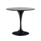 Modern Round Dining Table Faux Marble Tabletop for 2 Persons