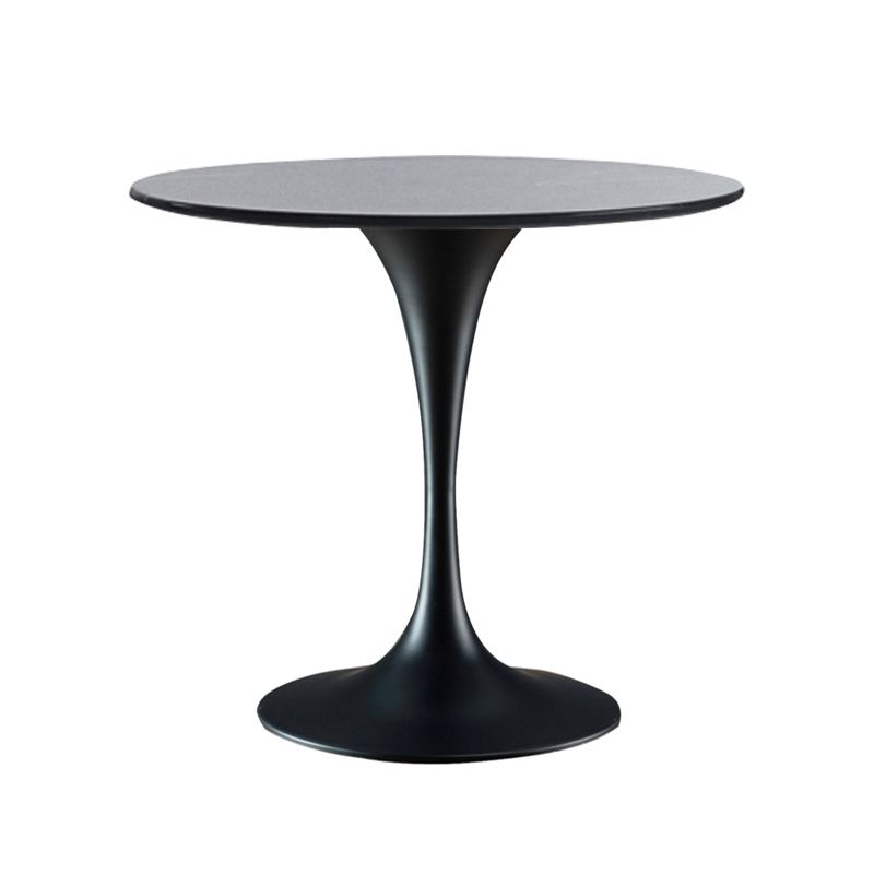 Modern Round Dining Table Faux Marble Tabletop for 2 Persons