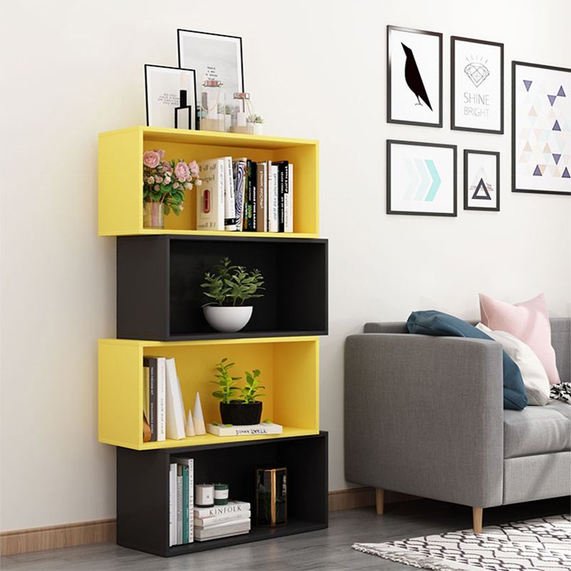 Madera de ingeniería de estantería estándar escandinava cerrada con gabinetes