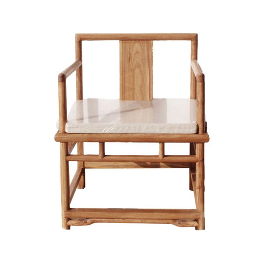 Traditionele stijl bruine eetkamerstoel massief houten arm stoel voor thuis