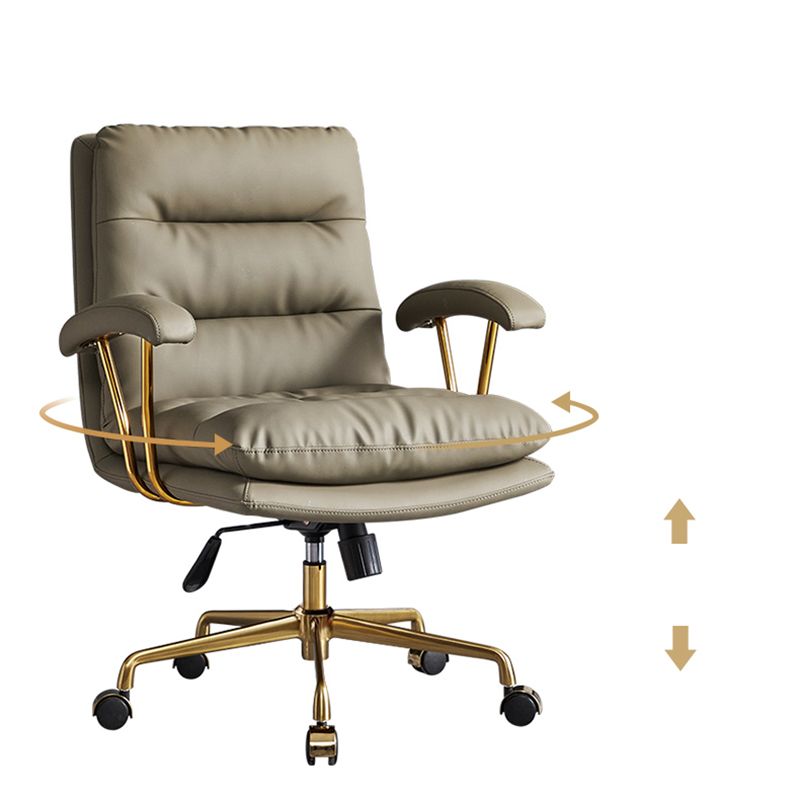 Padded Arms Modern Office Chair Adjustable Seat Height Desk Chair with Wheels Clearhalo 'furn' 'furn_office_chair' 'Furniture' 'Office Chairs' 'Office Furniture' 'office_chair' 1200x1200_91a5c29e-4c3f-4476-8c78-8e072e13ea30