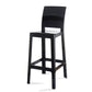 Industrial Style Plasticr Bar-stool Square Seat Counter Bar Stool with Plastic Legs