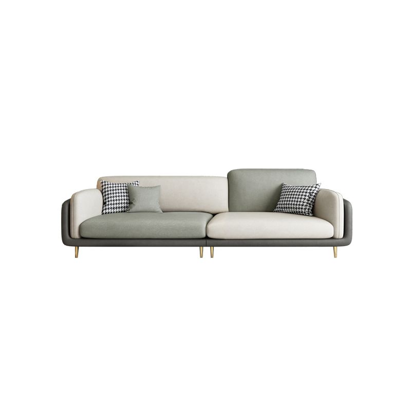 Ultra-Modern Pillow Top Arm Sofa Green and White Couch for Apartment Clearhalo 'furn' 'furn_sofas' 'Furniture' 'furniture_sofas' 'Living Room Furniture' 'Sofa' 'sofas' 1200x1200_91a751b1-8831-4e1c-866b-56babb695f5e