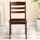 Silla de comedor sin brazo de madera sólida contemporánea escalera de madera sólida