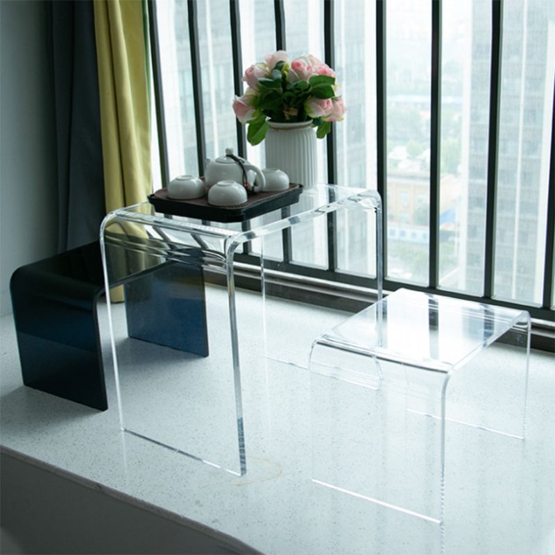 Acrylic Living Room Side Table Modern Rectangular Sled End Table Clearhalo 'Coffee & Accent Tables' 'End & Side Tables' 'end_side_table' 'end_side_tables' 'furn' 'furn_end_side_tables' 'Furniture' 'furniture_end_side_table' 'Living Room Furniture' 1200x1200_91a9c9d7-f8fd-4433-a446-0a17e5b53ab6