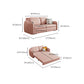 Scandinavian Faux Leather Sleeper Sloped Arm Sofa Bed in Pink Clearhalo 'furn' 'furn_futons' 'Furniture' 'Futons & Daybeds' 'Futons' 'Living Room Furniture' 1200x1200_91a9e511-aeb0-4787-80e4-b84fb9a9bfa0