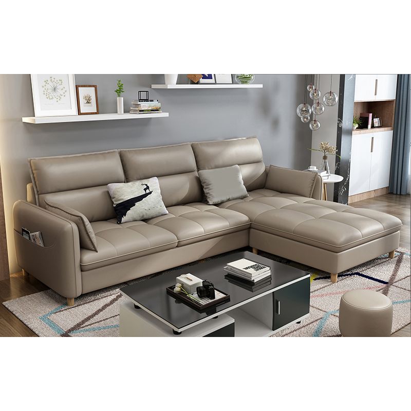 79.92"D x 56.3"W x 33.46"H 3-Seat Cushion Back Tufted Sectional with Storage Clearhalo 'furn' 'furn_sectionals' 'Furniture' 'furniture_sectionals' 'kitchen' 'kitchen_sectionals' 'Living Room Furniture' 'Sectionals' 1200x1200_91ab2231-e139-439d-9379-76b10ce50c27