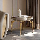 Table d'appoint en métal luxueuse Pierre 4 jambes SOFFA