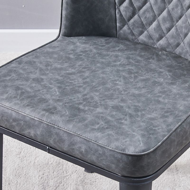 Scandinavian Indoor Side Chair Metal Upholstered Solid Back Dining Room Chair Clearhalo ' kitchen&dining_furn' 'Dining Chairs' 'Dining Tables & Seating' 'dining_chair' 'furn' 'furn_dining_chair' 'Furniture' 'furniture_dining_chair' 'Kitchen & Dining Furniture' 'kitchen' 1200x1200_91ad5489-e4ee-4e93-940a-7b84c91f550f