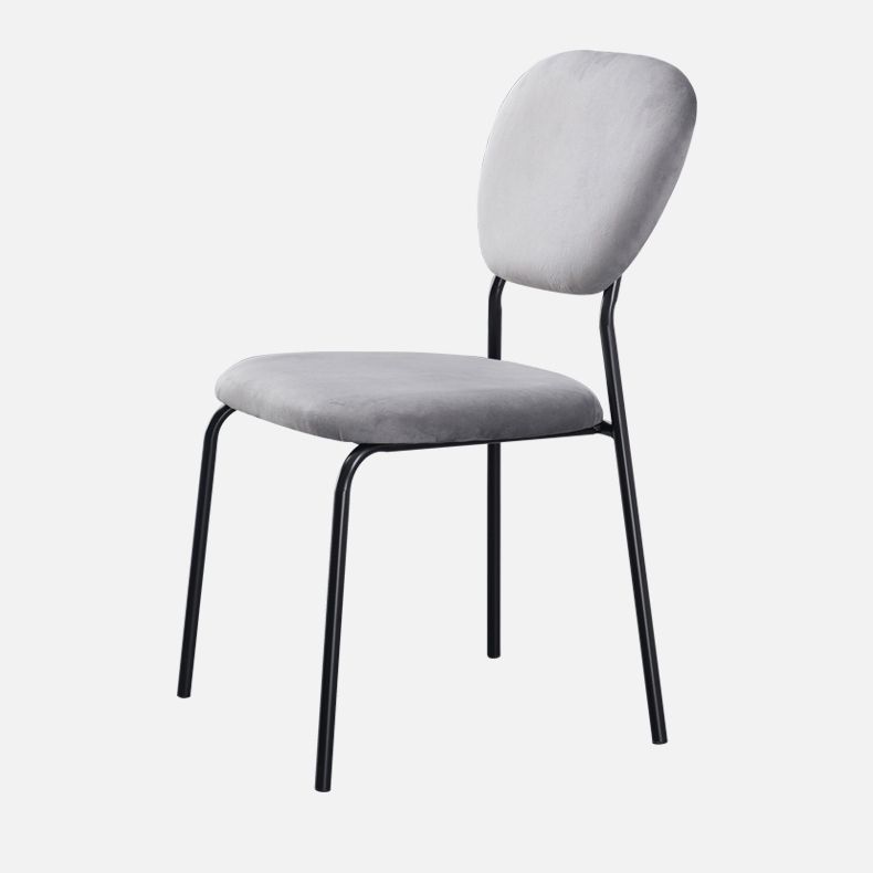 Upholstered Armless Side Chair Open Back Dining Chairs with Black Metal Legs Clearhalo ' kitchen&dining_furn' 'Dining Chairs' 'Dining Tables & Seating' 'dining_chair' 'furn' 'furn_dining_chair' 'Furniture' 'furniture_dining_chair' 'Kitchen & Dining Furniture' 'kitchen' 1200x1200_91ad6488-8667-4be5-a989-529536849dae