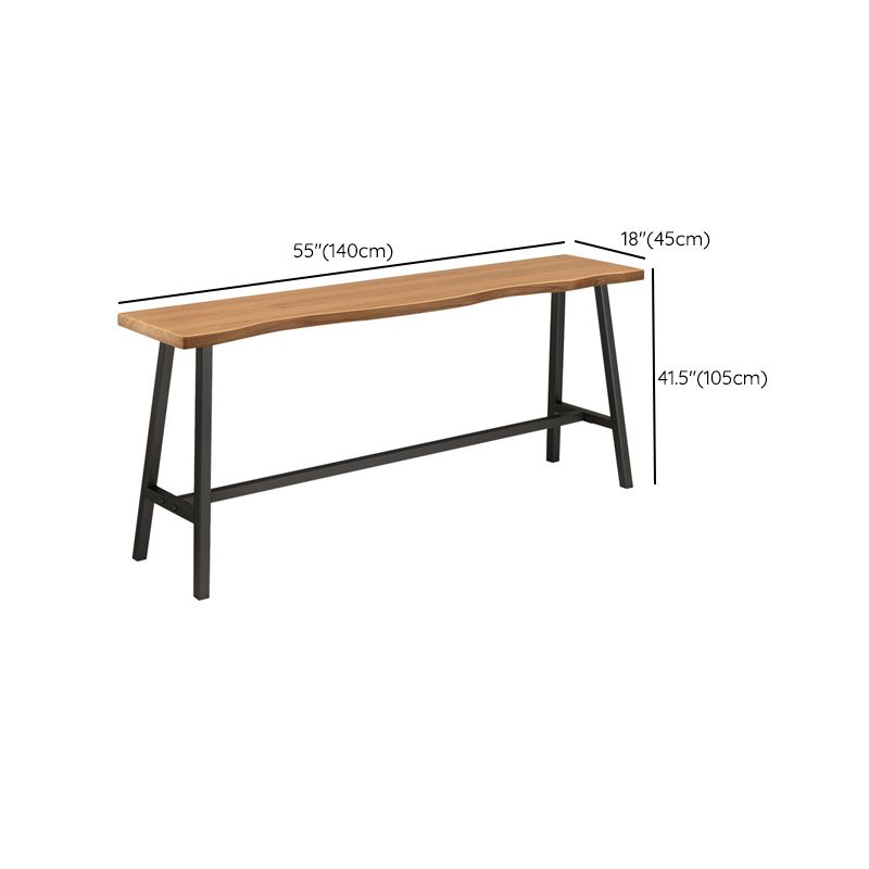 Mesa de barra de bar rectangular industrial Mesa de barra de bar de madera