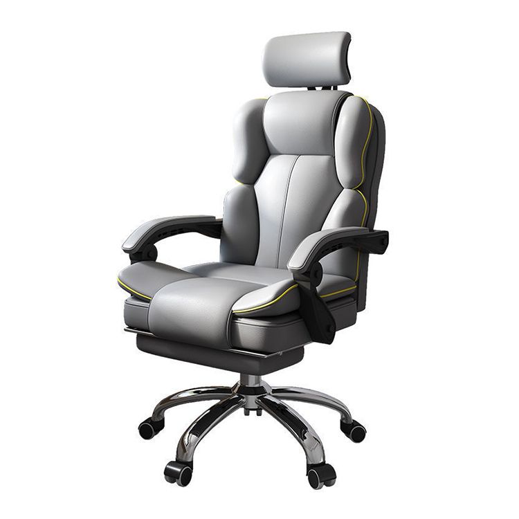 Contemporary High Back Chair Height-adjustable Chair with Wheels Clearhalo 'furn' 'furn_office_chair' 'Furniture' 'Office Chairs' 'Office Furniture' 'office_chair' 1200x1200_91aeac5f-8ca8-4566-bc1c-40328076d7d2