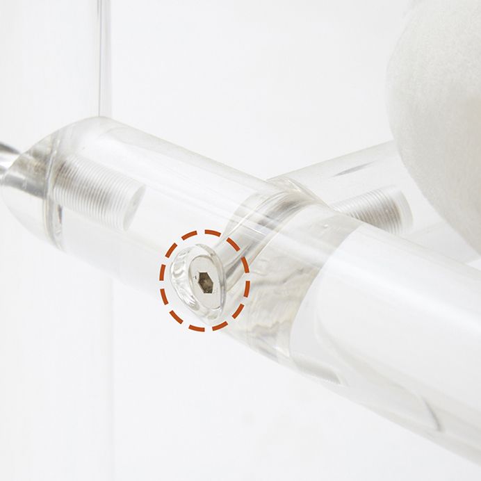 Silla de comedor acrílico transparente de estilo nórdico con tapizado para el hogar