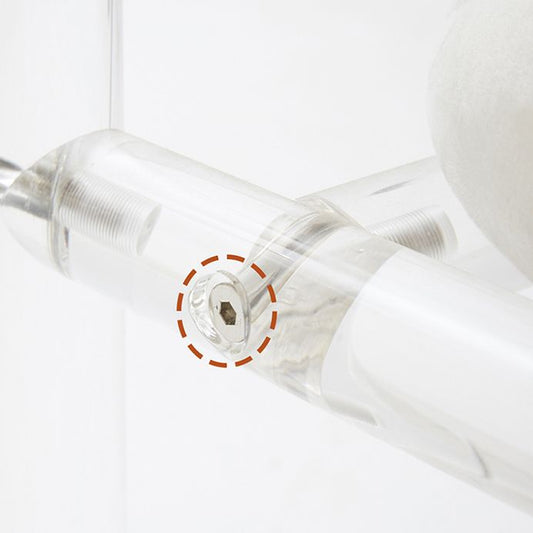 Silla de comedor acrílico transparente de estilo nórdico con tapizado para el hogar