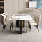 Luxury Sintered Stone Top Dining Table Rectangle Table with Double Pedestal in Black and Gold Clearhalo ' dining_table' 'Dining Tables & Seating' 'Dining Tables' 'furn' 'furn_dining_table' 'Furniture' 'furniture_dining_table' 'Kitchen & Dining Furniture' 'kitchen&dining_furn' 'kitchen' 'kitchen_dining_table' 1200x1200_91b11ec2-21f9-4e5a-8f0c-4325988db0d8