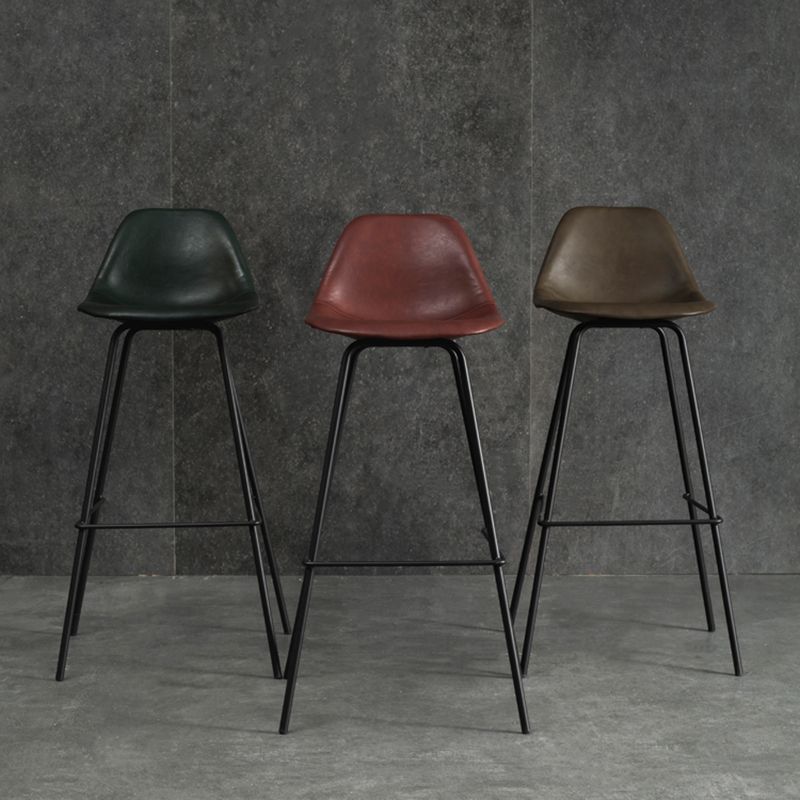 Black Metal Bar Stool Scandinavian Low Back Bristol Counter Stool with Bucket Seat Clearhalo 'Bar Furniture' 'Bar Stools' 'bar_stools' 'furn' 'furn_bar_stools' 'furniture_bar_stools' 'Kitchen & Dining Furniture' 'kitchen&dining_furn' 'kitchen' 'kitchen_furn' Furniture' 1200x1200_91b19e0f-7477-4d05-ac10-9b059644f043