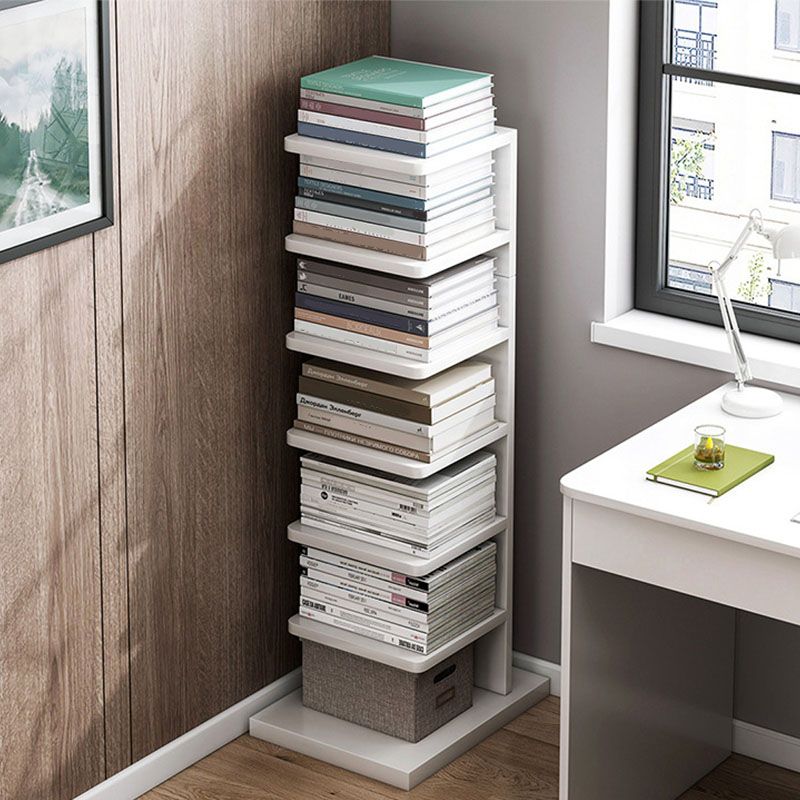 Scaffale di libri di legno di libreria geometrica contemporanea 11,8 "di larghezza