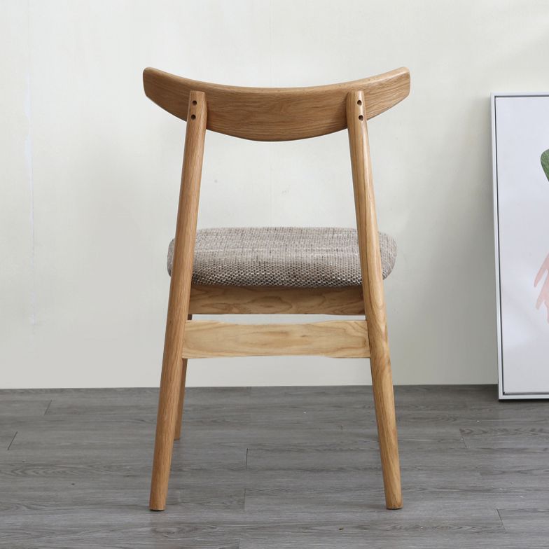 Scandinavian White Oak Open Side Chair Light Color Wood Dining Chair with Natural Legs Clearhalo ' kitchen&dining_furn' 'Dining Chairs' 'Dining Tables & Seating' 'dining_chair' 'Furniture' 'furniture_dining_chair' 'Kitchen & Dining Furniture' 'kitchen' 1200x1200_91b3e313-4e82-4f3d-9bf6-c661b8360abf