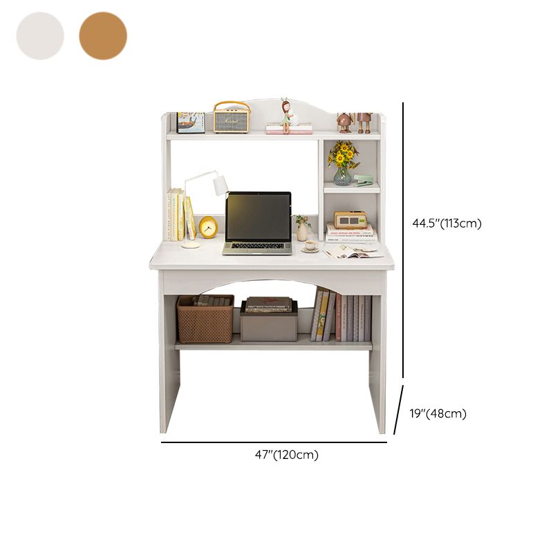 Escritorio de oficina de madera de estilo contemporáneo escritorio rectangular de tareas en blanco/natural