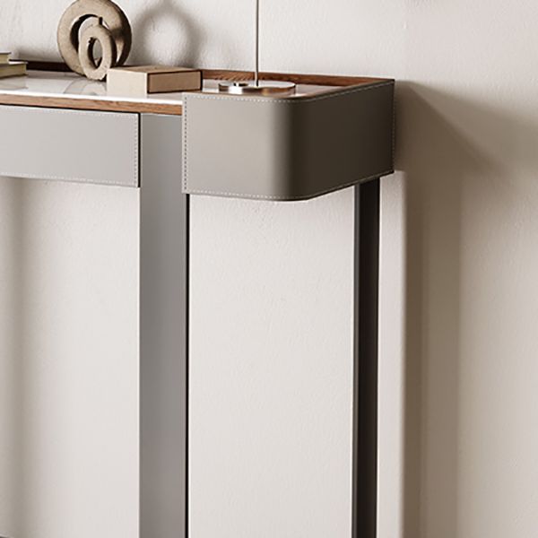 14 inch Wide Hall Console Tables Half Moon Glam Sofa Console Table