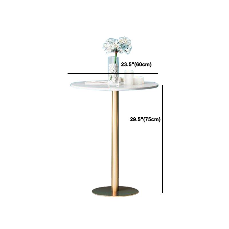 Glam Fintered Stone Dining Set Round 1/2/3/5 Pièces Pièces Ensemble de restauration pour un usage domestique