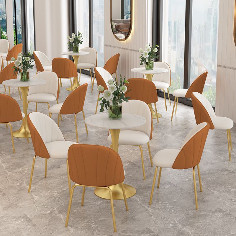 Glam Sintered Stone Dining Table Metal Dining Table for Home Use Clearhalo 'Dining Tables & Seating' 'Dining Tables' 'dining_table' 'furn' 'furn_dining_table' 'Furniture' 'Kitchen & Dining Furniture' 1200x1200_91b70e08-5845-465c-9637-c85ca493bab4