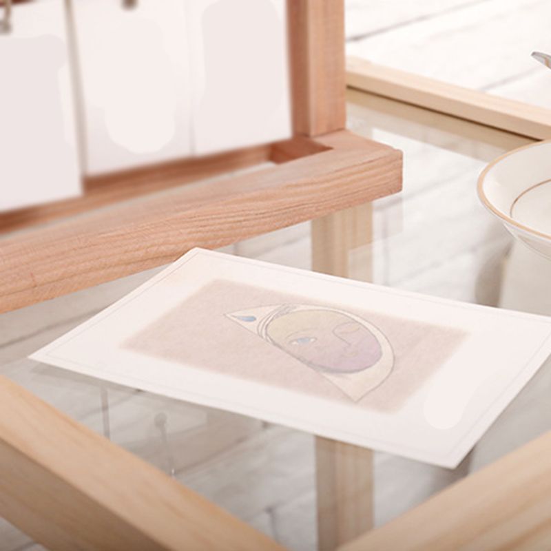 Modern Style Pine with Storage Rack Black/different/wood Color Square Side Table