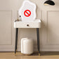 Modern Style Dressing Table Stone Top Vanity Set with Storage Drawers