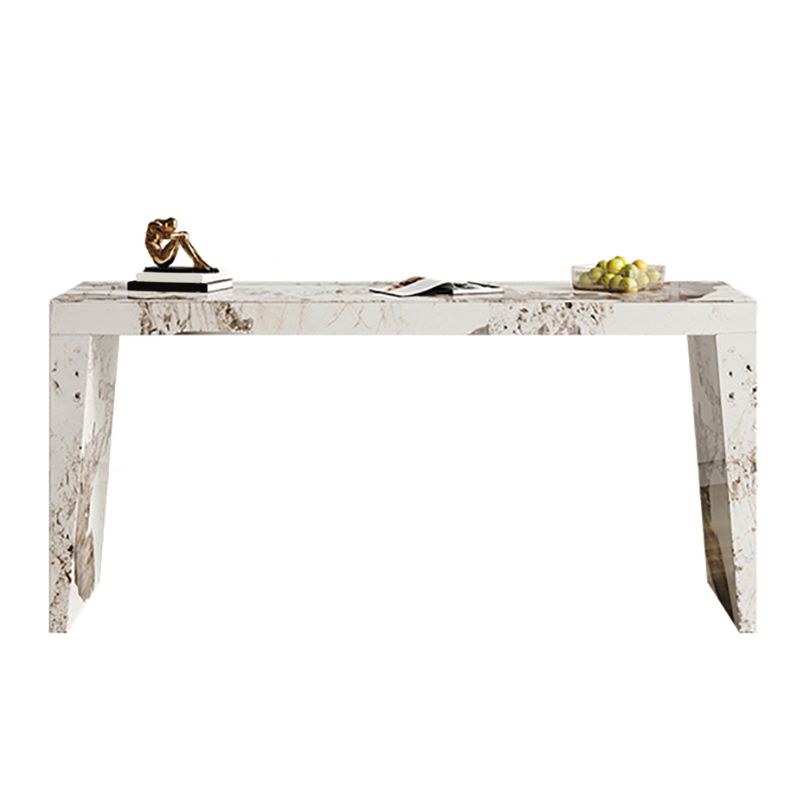 Modern Style Rectangle Bar Table Stone Fixed Bistro Bar Desk for Living Room Clearhalo 'Bar Furniture' 'Bar Tables' 'bar_tables' 'furn' 'furn_bar_tables' 'Furniture' 'Kitchen & Dining Furniture' 1200x1200_91ba6d3c-c834-4445-acf6-9f9c241f9415