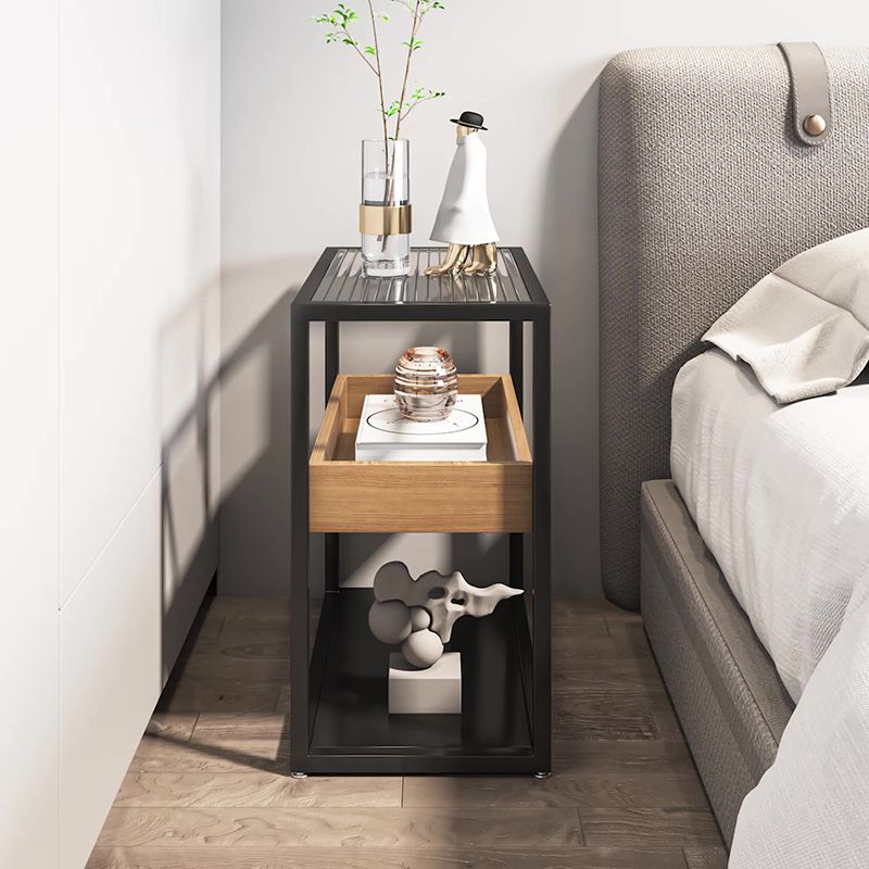 Glasobertisch -Akzent -Akzent -Akzent -Sofa -Sofa -Sofa -Endtisch mit Regalen