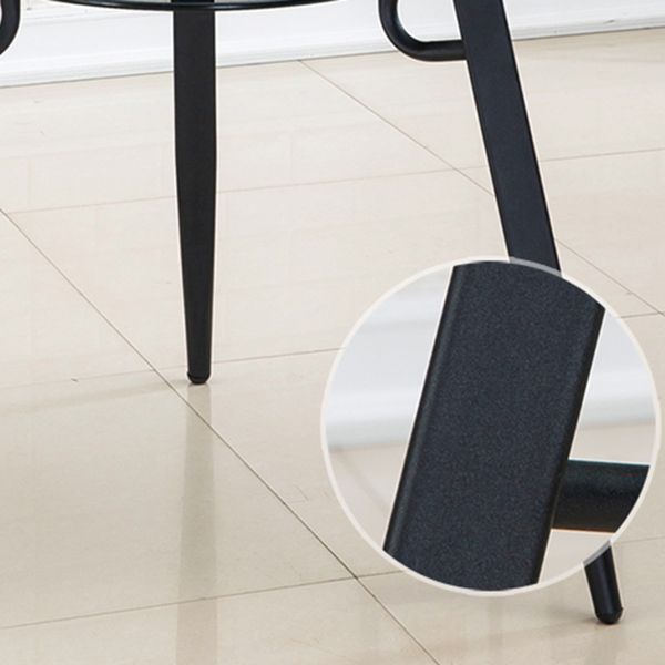 Modern Glass Dining Table 31.5" Round Dining Table with Black Frame for Home Use Clearhalo ' dining_table' 'Dining Tables & Seating' 'Dining Tables' 'furn' 'furn_dining_table' 'Furniture' 'furniture_dining_table' 'Kitchen & Dining Furniture' 'kitchen&dining_furn' 'kitchen' 'kitchen_dining_table' 1200x1200_91bc5723-804f-43b2-a0ed-f267ff0a9990