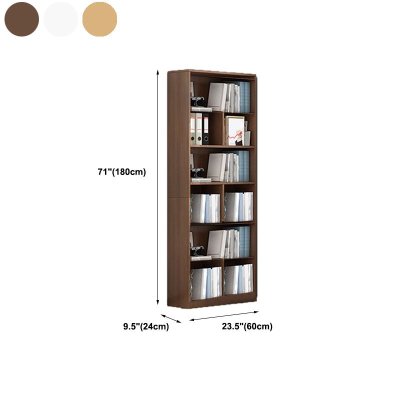 Gesloten houten boekenkast moderne huis woonkamer rooster boekenplank