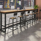 Industrial Style Pub Table Bar Height Solid Wood Rectangle Bar Table for Indoor Clearhalo 'Bar Furniture' 'Bar Tables' 'bar_tables' 'furn' 'furn_bar_tables' 'Furniture' 'Kitchen & Dining Furniture' 1200x1200_91bd5ea3-a3d0-4d5d-85b5-4f44ec4e76ad